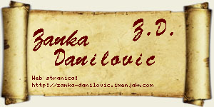 Žanka Danilović vizit kartica